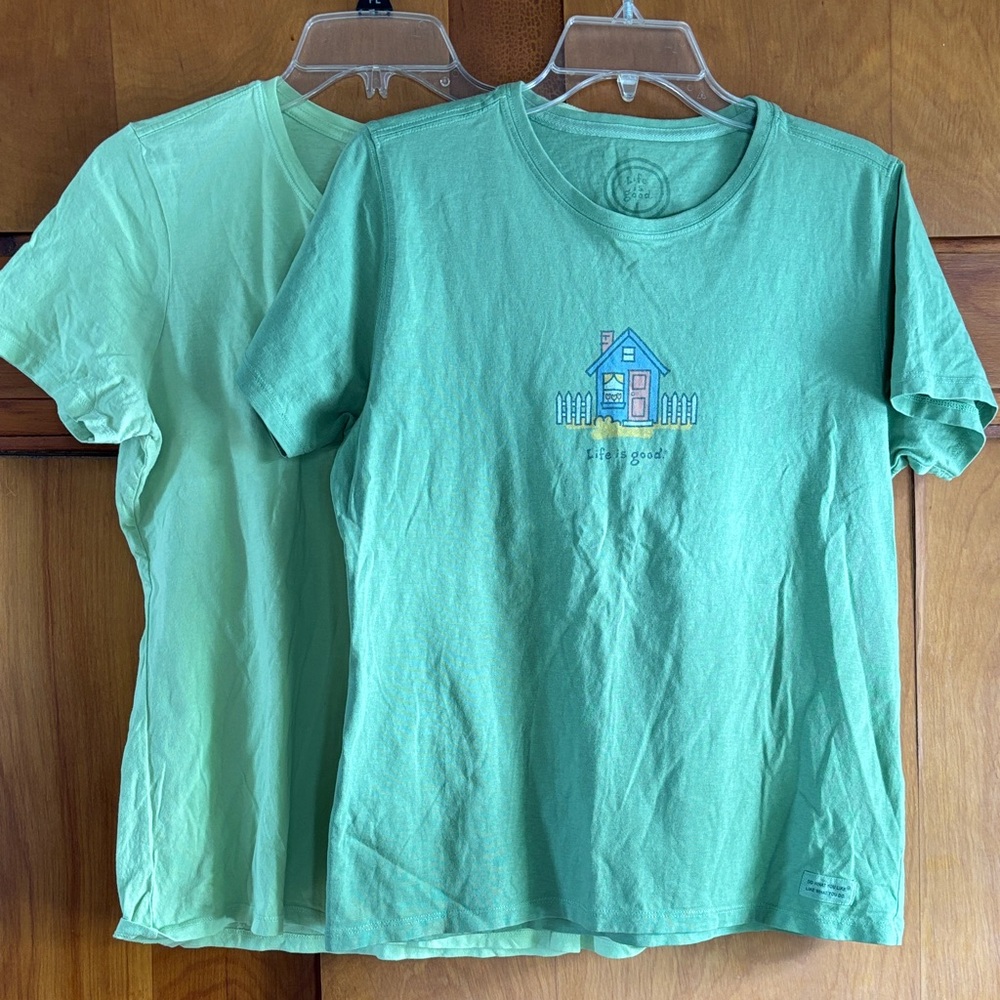 Women’s Life is Good shirts size Medium.